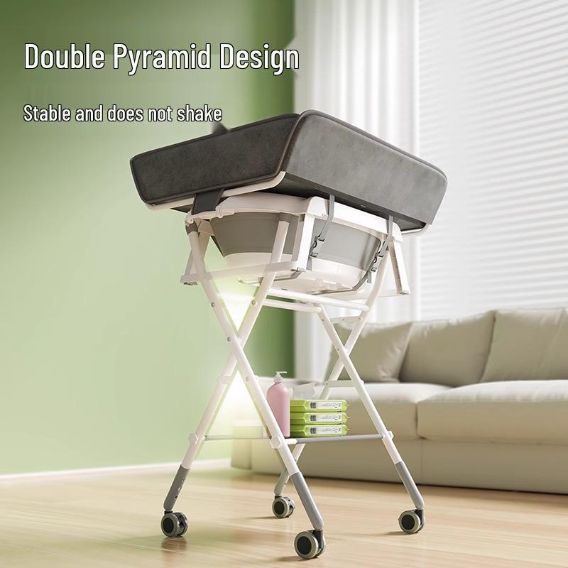 Newborn Bath & Care Station: Infant Bathtub, Diaper Changing, Drying Rack - No Bending