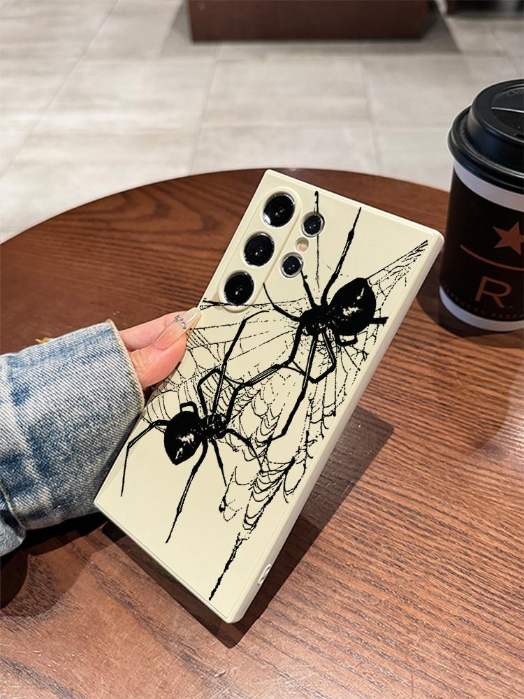 Spider Pattern Anti-drop Phone Case For Samsung Galaxy S24 Ultra S23 FE S22 S20 Plus A73 A72 A71 A55 A54 A51 A50 A35 A15 Cover