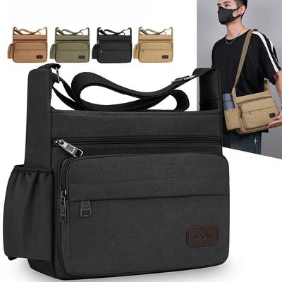 Borse a tracolla in tela da uomo, casual, tote, da viaggio, da uomo, a tracolla, di lusso, alla moda, di alta qualità