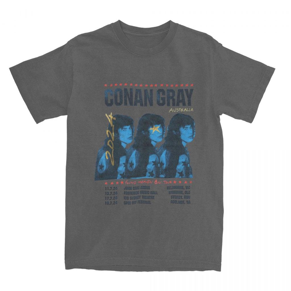 Men's Conan Gray Found Heaven T Shirts 100 Cotton Clothing Summer Short Sleeve T Shirt O Neck Harajuku Tshirt Big Size 5XL 6XL