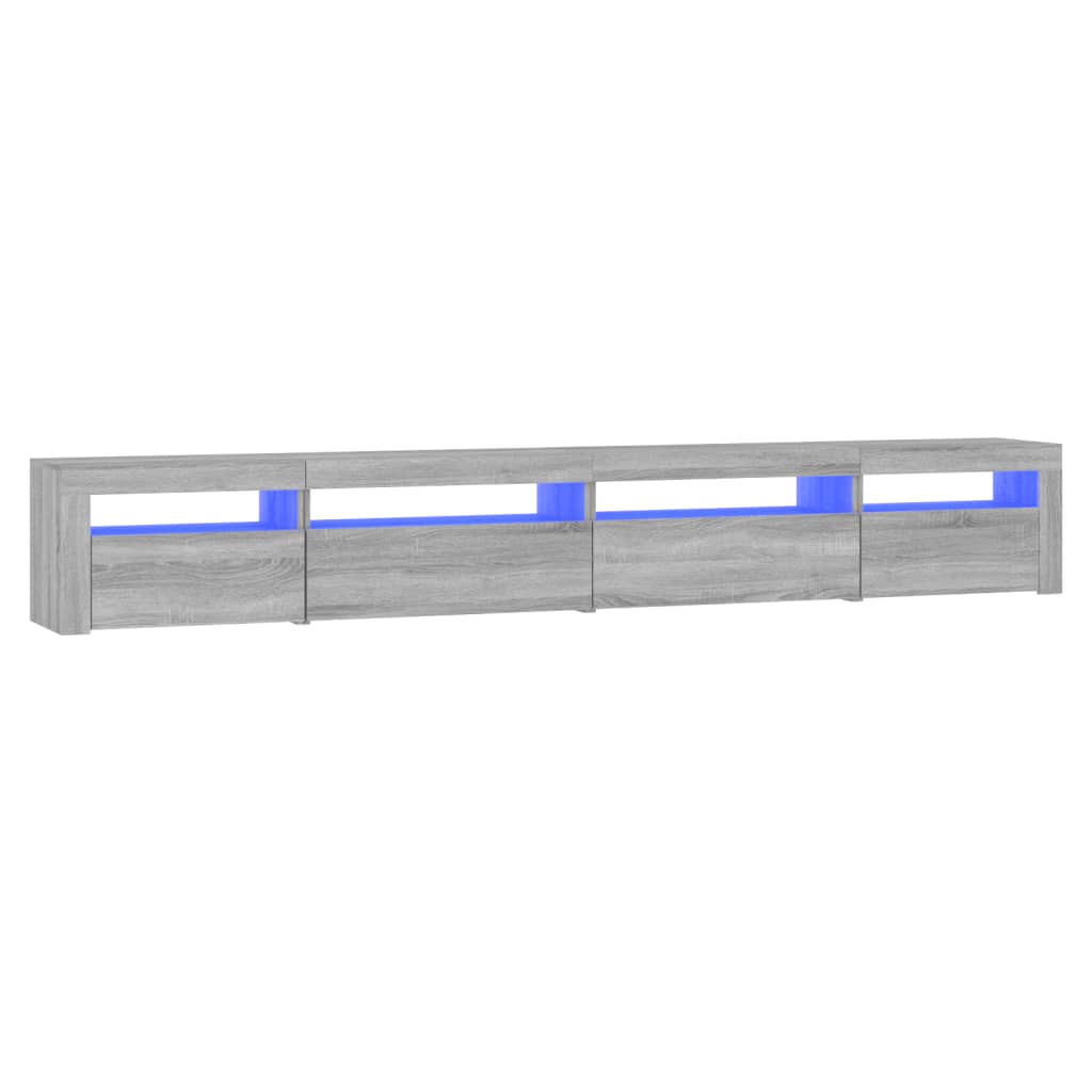Vidaxl TV Cabinet with LED Lighting, Sonoma Oak Grey, 270X35X40Cm