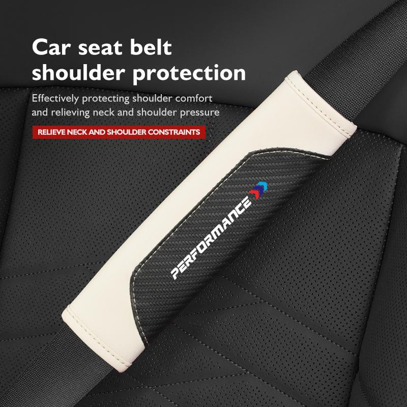 Car Seat Belt Protection Spliced Carbon Fibre Shoulder Pad For BMW E91 E92 E93 E60 F10 F30 E39 E36 E87 X3 X5 E70 E46 E90