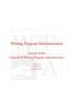 The Wpa : Writing Program Administration 32.3 Book