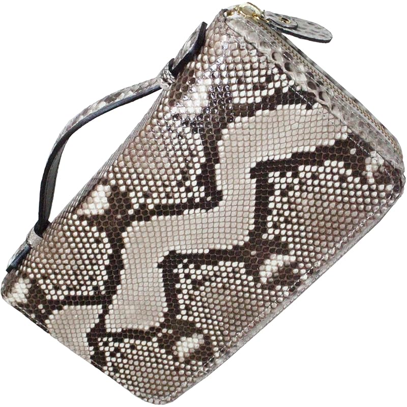 

[FashionBerry] natural diamond python long wallet men s ladies YKK wallet snakeskin snakeskin snake python Genuine leather leather male round zip