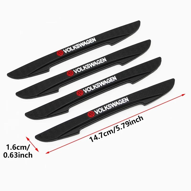 New 4 Rubber Car Door Edge Protection Stickers , VW Polo Golf CC GTI Passat 4 Tiguan Motion MTM Turan Anti-Collision Strip zf2