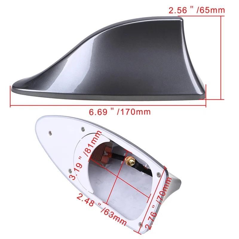 Newest Car Carbon Fiber Antennas Auto Radio Aerials Shark Fin Antenna Roof AM/FM Signal Aerila Universally
