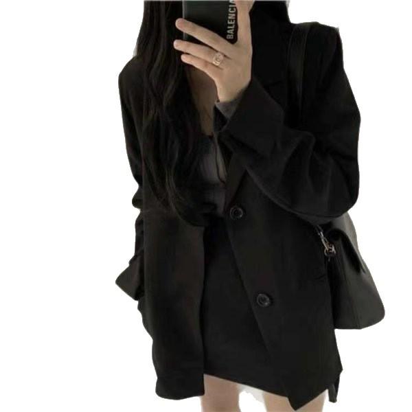 Trendy Women's Korean Style Blazer - Loose Fit, Elegant Small Suit for Students