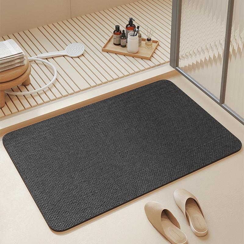Toilet Door Bathroom Diatom Mud Quick-drying Foot Pad Bathroom Carpet Bathroom Bathroom Floor Mat Anti-slip Strong Water Absorption