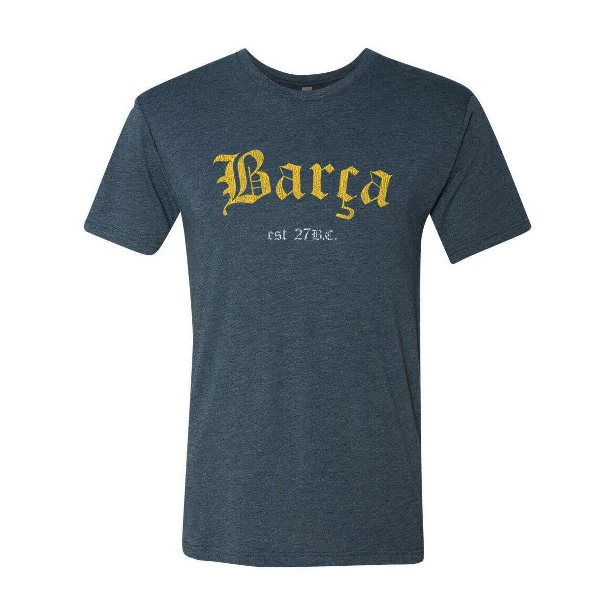 

Barcelona Barca Soccer Team Spain Flag Heather Navy Tri Blend T-Shirt
