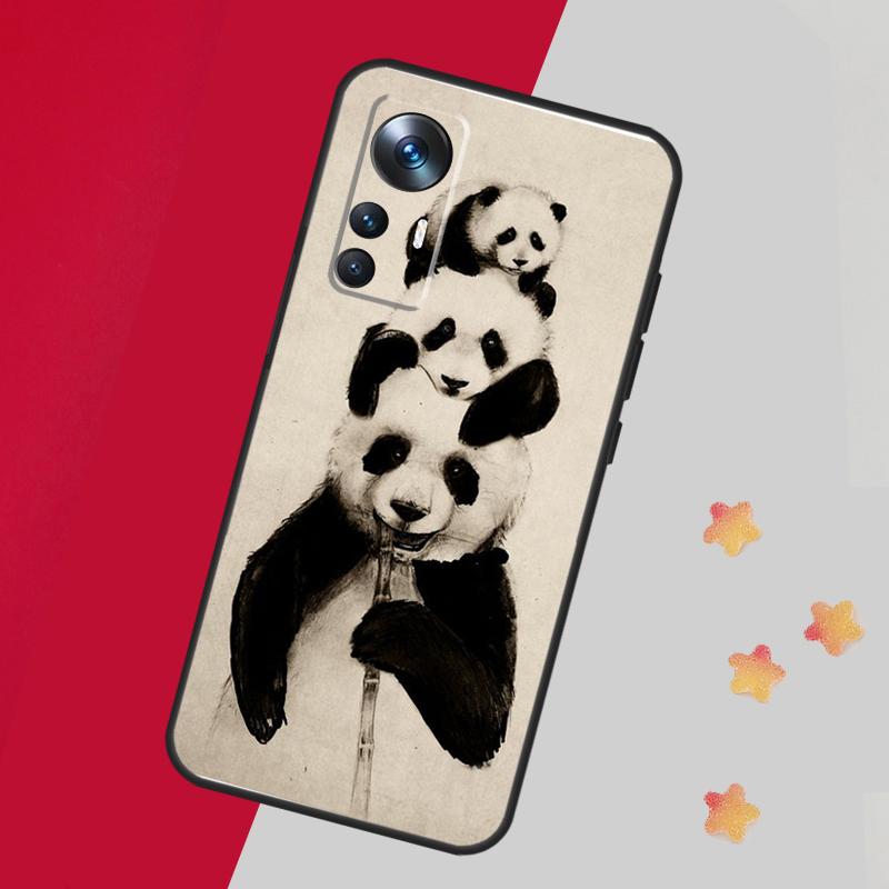 Panda Animal Cute Bear Case For Xiaomi 14T 11T 12T 13T 15 Pro 13 14 Ultra Cover For POCO F7 F5 F6 X3 X5 X6 X7 Pro
