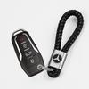 AABGT1 car inspection sticker Leather Rope for Mercedes Benz MB B/C/E Class A C200L GLC GLK CLA Hand Braided Horseshoe Buckle