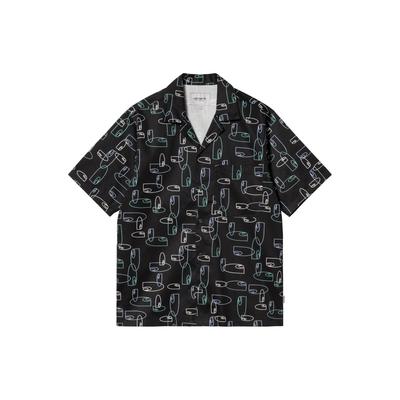 All Over Print Short Sleeve Shirt Men Shirts Black I031661-1JR-XX