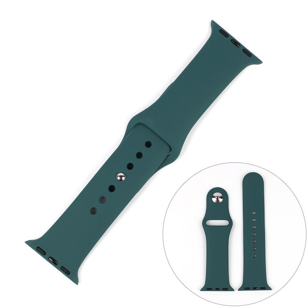 Silicone Watch Band 44mm 40mm 38mm 42mm Sport Loop Bracelet Waterproof Watchband iWatch Series 6 SE 5 4 3