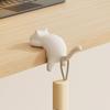 Desk Accessory Hook Space-saving Desk Hook Cute Cat Desk Edge Hooks No-drill Table Hanger for Bags Headphones Desktop Organizer