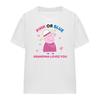 Peppa Pig Unisex Adult Pink Or Blue Grandma Pig Loves You T-Shirt