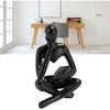 AUNMAS Thinker Reading Statue, Abstract Resin Sitting Figure Ornament for Living Room Cabinet Decoration (Black)