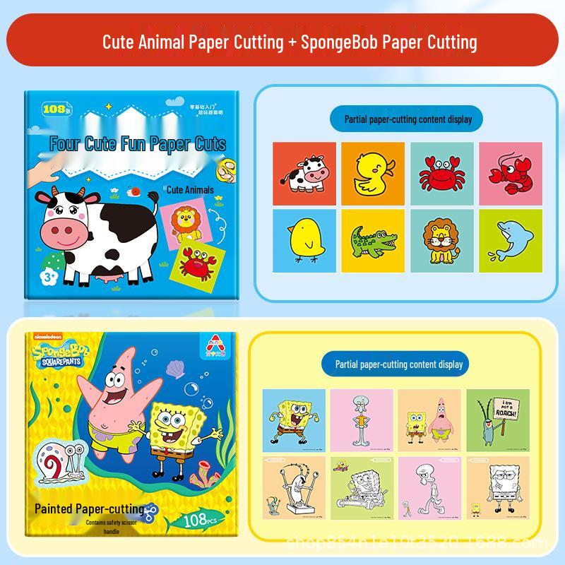 Animal Paper Cutting DIY Kit for Kids Aged 3-6: Fun Educational Craft Toy