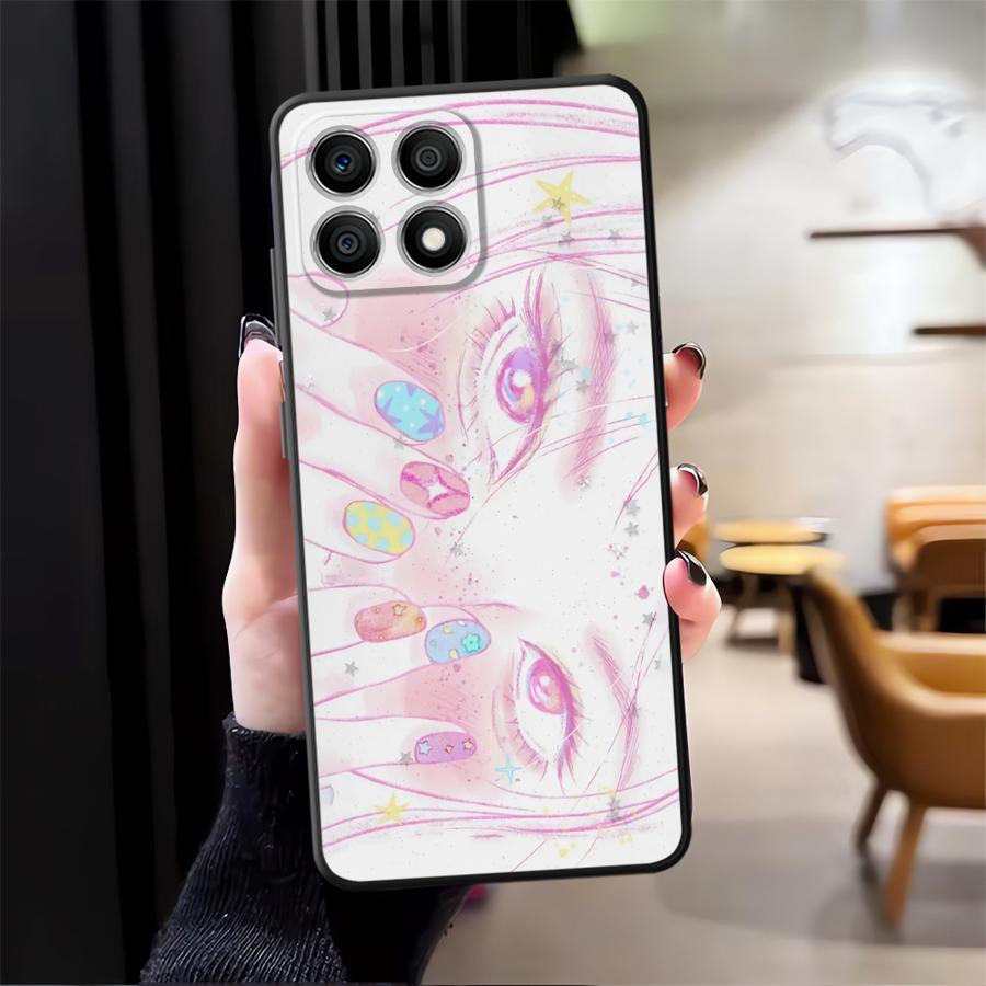Hülle für Honor X8 90 8X X7 Magic5Lite X5b 200 400 Lite X9a X6 70 Funda Handyhülle Retro Mode Anime Augen