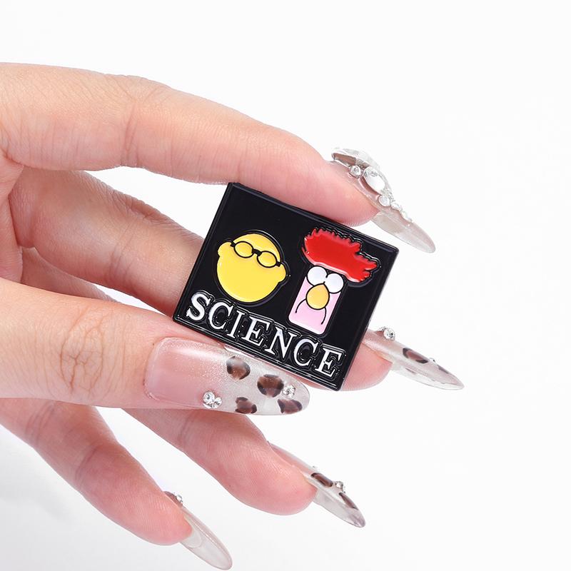 Cute Chick Enamel Pins Custom Brooches SCIENCE Lapel Badges Clothes Cartoon Animal Jewelry Gift for Kids Friends