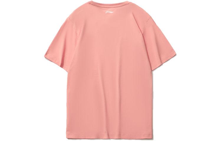 Men's T-Shirt Li-Ning Li Ning Drop Shoulder Sleeve T Shirt Unisex Multicolor Orange Pink