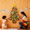 Non-woven Felt Christmas Tree With 9.8ft Light String LED Pendant 3D Felt Christmas Tree For Bedroom Nursery Kindergarten