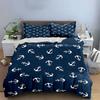 White anchors on navy. Bedding sets Duvet cover sets Duvet covers Pillowcases(1 * Duvet Cover 2 * Pillowcases without duvet insert)