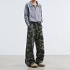 American Retro Drape Camouflage Scimitar Sweatpants Men's and Women's Spring and Autumn Loose Casual Pants Men's Washed Old Wide-leg Pants