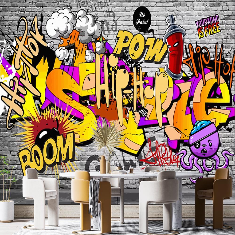 Graffiti Abstract Wall Mural 3d Graffiti Poster Photo Wallpaper Wall Painting For Living Room Bedroom Home Decor