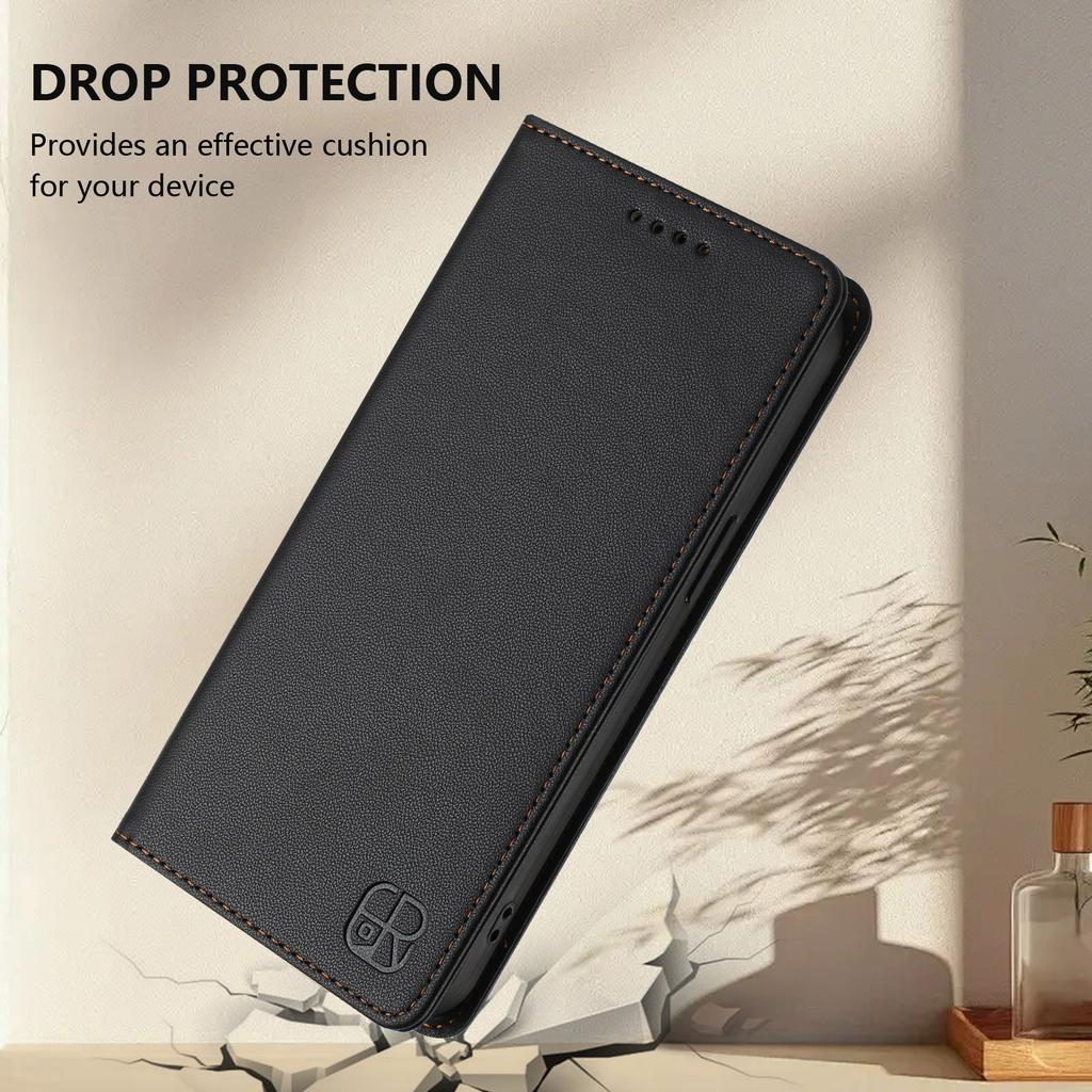 For Samsung Galaxy S25 Ultra Leather Case RINACASIS RC01 Phone Cover with RFID Blocking Wallet Stand