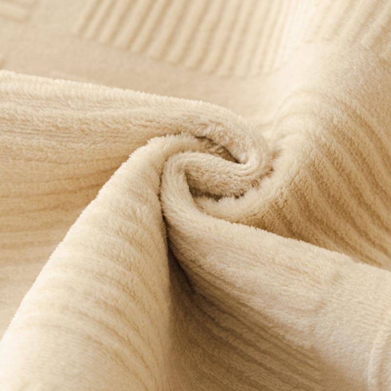 Luxuriöser einfarbiger Samt-Steppsofaüberwurf, rutschfester Sofabezug, Winterwarmes Kurzplüsch-Sofa-Handtuch für Wohnzimmer