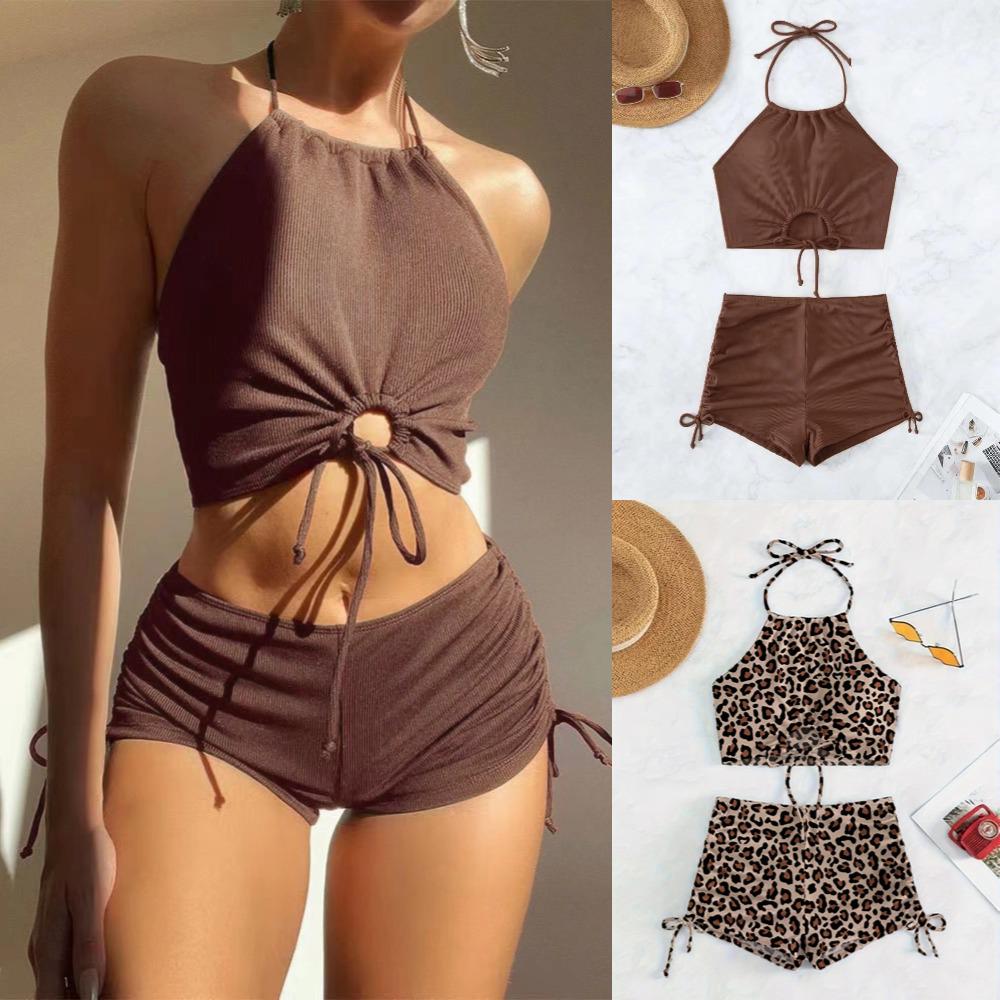 

Sexy Halterneck Split Leg Sport Swimsuit for Women XL
