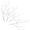 4Pcs Simulation Branches Plastic Dry Tree Twigs for DIY Antler Headband Vase Stuffing Decorative Plant Layout Props
