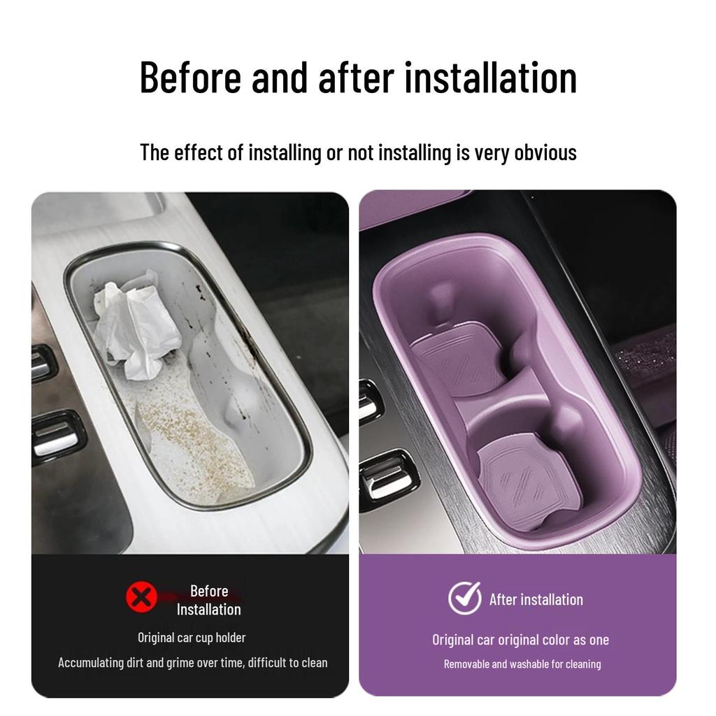 Xiaomi SU7 Wireless Charging Cup Holder Silicone Pad - Anti-slip Interior Protection