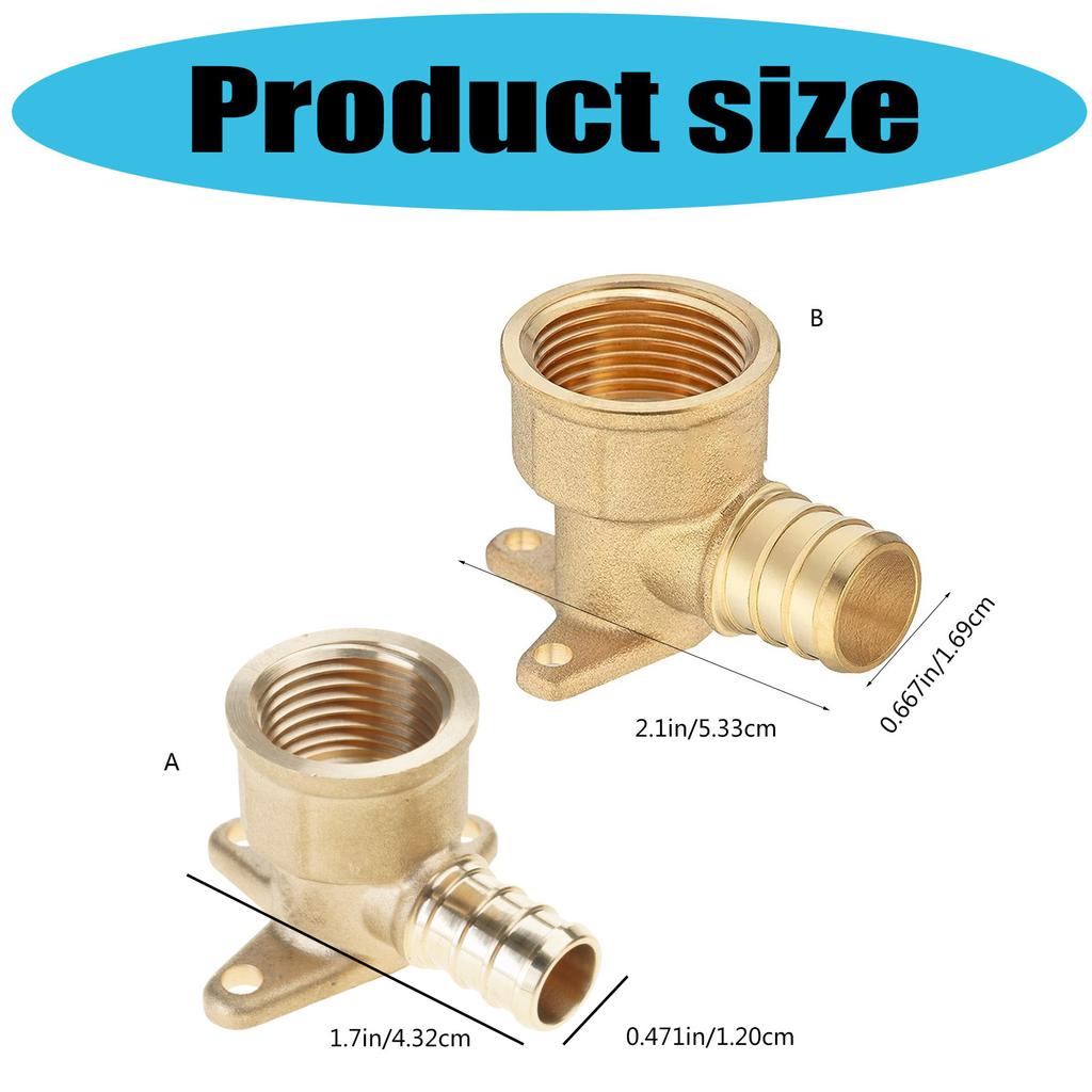 Kupfer Crimpfittings Tropfenohr Winkel 1/2 Zoll 3/4 Zoll Innengewinde Adapter Crimpfitting für Rohrleitung Sanitär