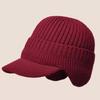 Simple Solid Color Men Casual Warm Knitted Hat With Ear Protection For Winter