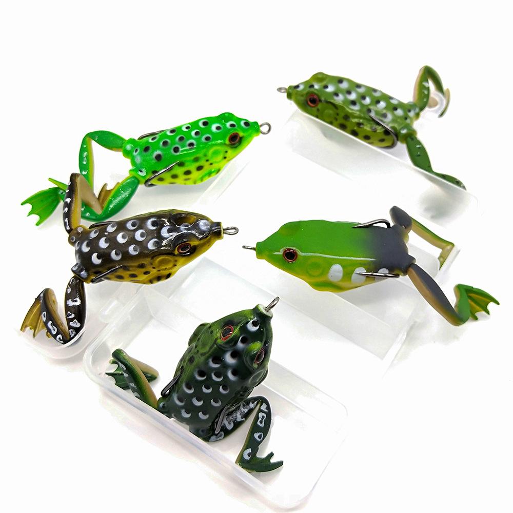 Cross-border 5-pack Set Thunderfrog Artificial Soft Bait Luya Simulation Black Perch 55CM 15G ABS Material with Hooks