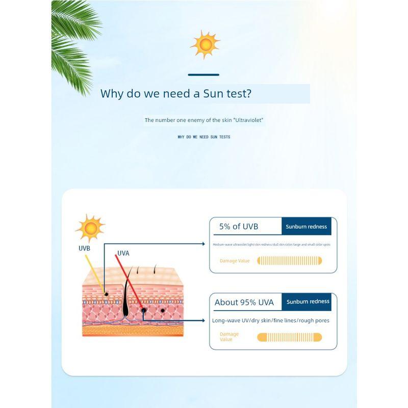 UV Test Card Lamp Sun Protection Clothing Skin Sunscreen Strength Indicator Card Test Paper Proximity Card UV Detection Blue Light