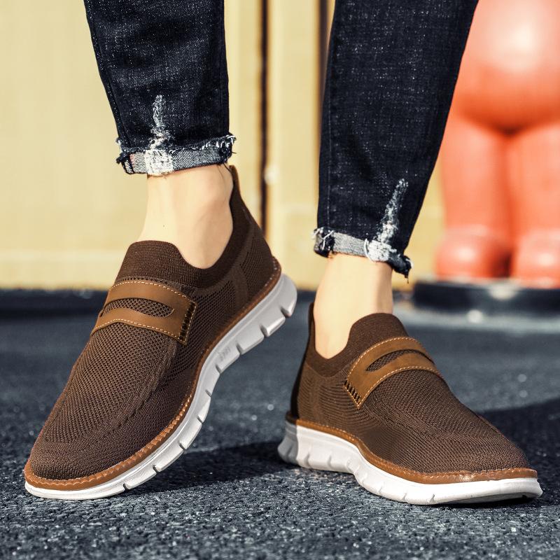 2025 neue Herren-Freizeitschuhe Fliegenstrick-Mesh Außenhandel Herrenschuhe leicht und atmungsaktiv Sportschuhe