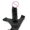 Men Strap On Dildo Panties Wearable Hollow Penis Lengthen Sleeve Strapon Dildo Pants Harness Belt for Man Sex Toys For Woman Gay