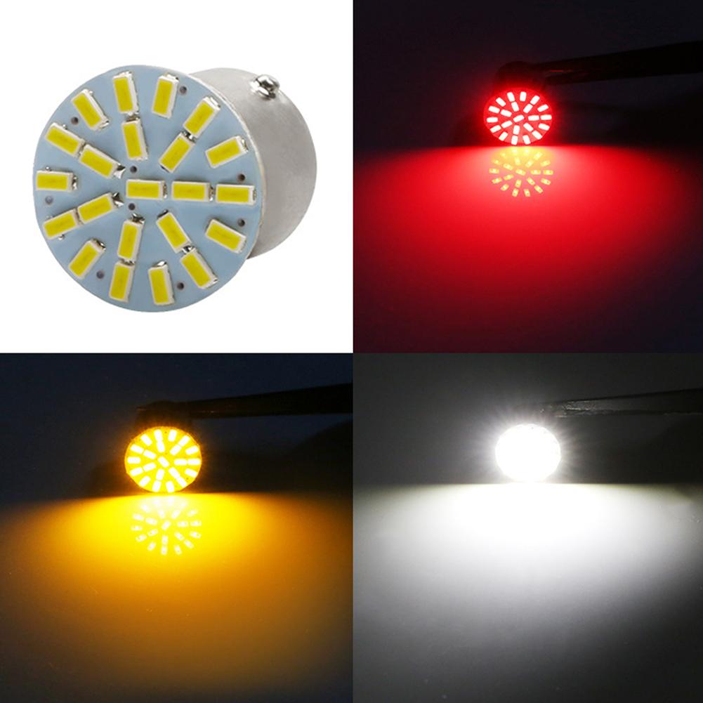 1/10 PCS LED Bulbs Turn Signal Lights 12V 7000K White Car Reverse Backup Parking Brake Lamps P21W 1156 BA15S 1157 BAY15D COB Dome Lights 6
