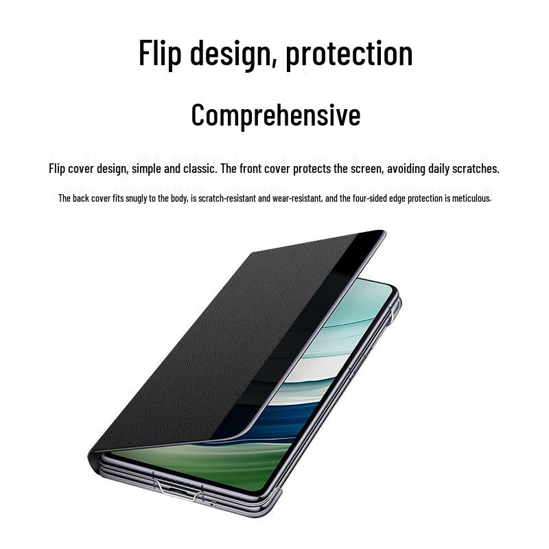 Ekakashop Genuine Leather Flip Case for Huawei Mate X Series Folding Phones