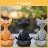 Skurrile Buddha-Katzenfigur Handbemalte Harz-Sammlerfigur Heimdekoration Geschenk