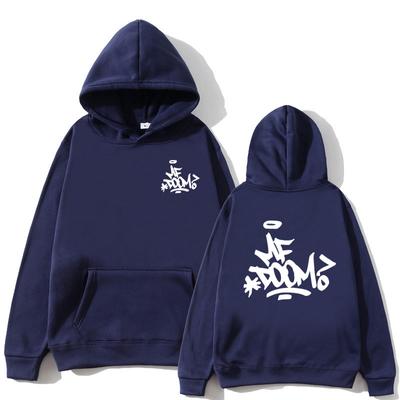 Raper MF Doom Madvillain Człowiek w Masce Bluza z Kapturem Harajuku Dwustronna Bluza Męska Damska Unisex Hip Hop Oversize Bluza Streetwear