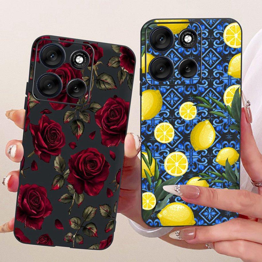Coque Pour Motorola Moto G56 Housse 2025 Nouvelle Élégante Nœud Papillon Fleur Silicone Souple Coques de Téléphone Pour Motorola Moto G66Y G66J 5G Fundas
