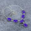 Charoite Gemstone Handmade 925 Sterling Silver Jewelry Necklace 18" M-408