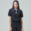 Half Zip T shirT   Color poinT Bk