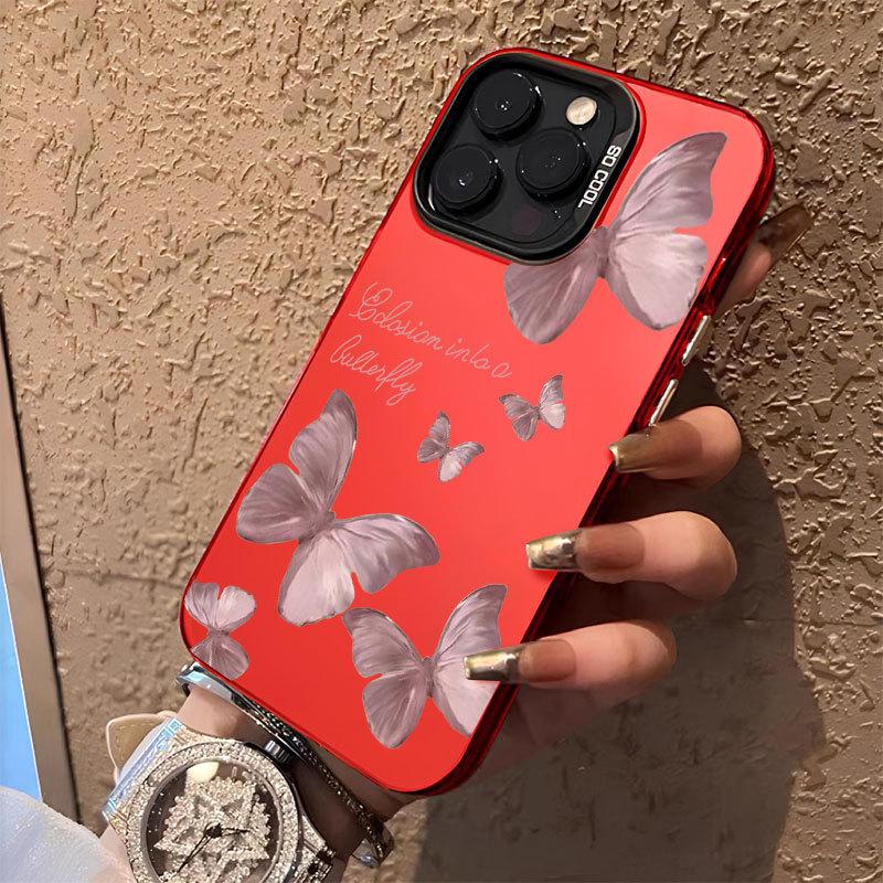 Fresh Pink Butterfly iPhone 14 Plus Phone Case, 12 Pro Max Drop Protection, 15 Hard, 13 Creative XR, Creative XS