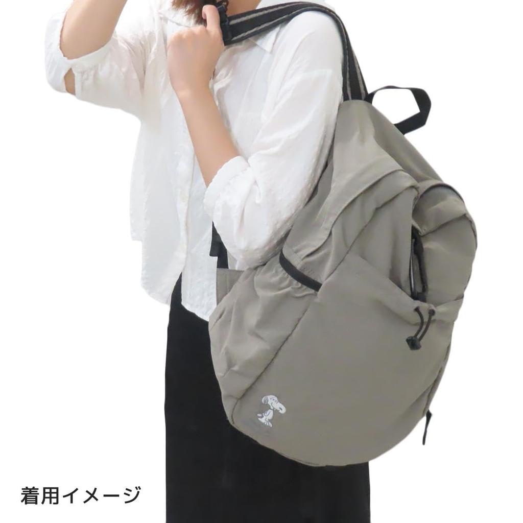 Marimocraft Packable Lightweight Snoopy Vintage Travel Backpack, LGY, W300 x H470 x D200mm