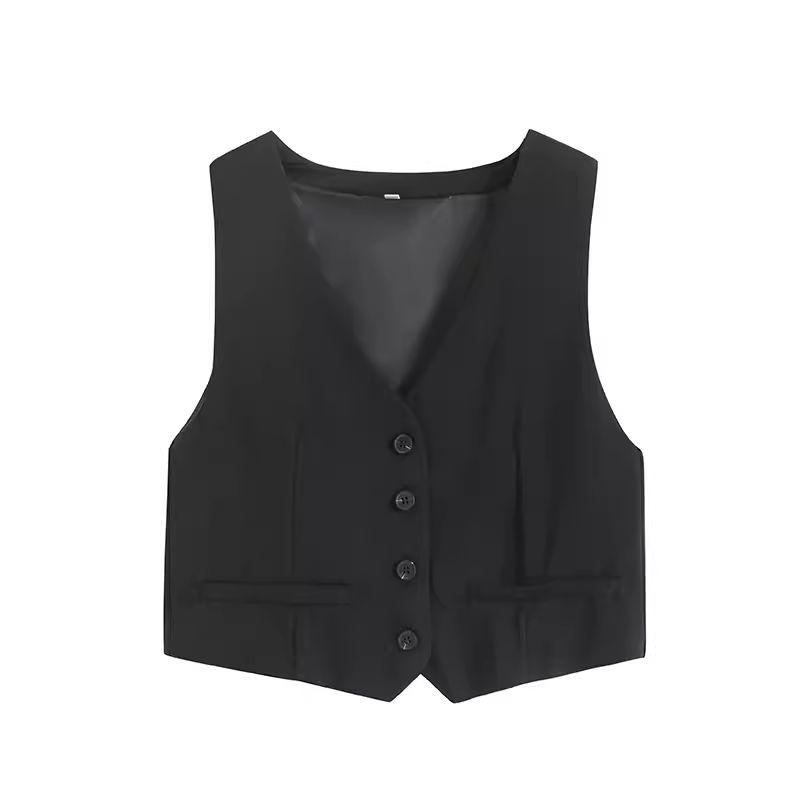 

Kaslead New Arrival Women s Clothing Fashion Style Fashionable Slim Fit Short Vest Casual Pants 2010823 4661513 Black Tops XL