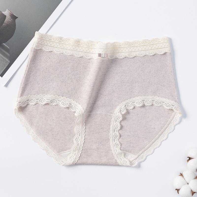 

Women s Spring and Autumn Color Cotton 10A Antibacterial Extended Crotch Seamless Underpants XL